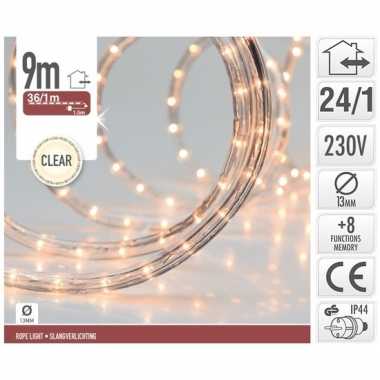 2x kerstverlichting lichtslang warm wit buiten 8 standen 9 meter