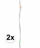 2x micro kerstverlichting op batterij gekleurd binnen 60 lampjes