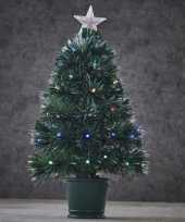 Fibre optic kunst kerstboom met verlichting 60 cm