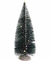 Kerstdorp onderdelen kerstboom 22 cm met led verlichting