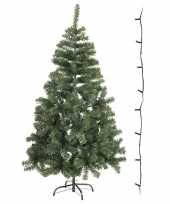 Mini kunst kerstboom 60 cm met gekleurde verlichting